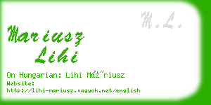 mariusz lihi business card